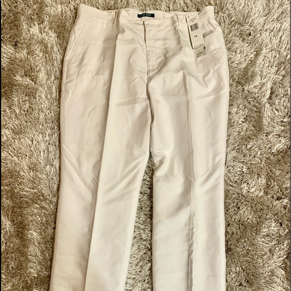 White Women's Tailored Dress Pants